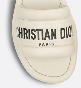 Every-D Slide • White Embossed Lambskin