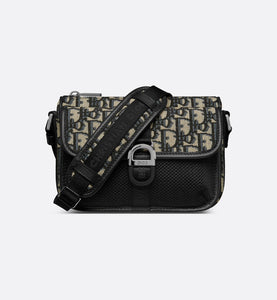 【無料郵送/関税込/正規品】 Dior Aqua Mini Messenger Bag Dior Mini Dior Aqua Bag with Strap • Beige and Black Dior Oblique