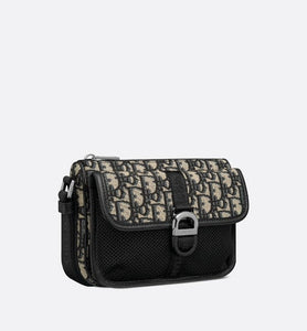 【無料郵送/関税込/正規品】 Dior Aqua Mini Messenger Bag Dior Mini Dior Aqua Bag with Strap • Beige and Black Dior Oblique
