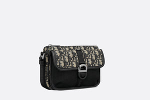 Mini Dior Aqua Bag with Strap • Beige and Black Dior Oblique Jacquard