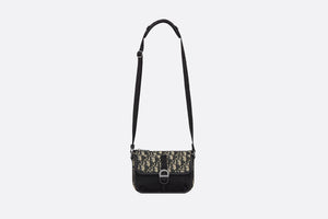 【無料郵送/関税込/正規品】 Dior Aqua Mini Messenger Bag Dior Mini Dior Aqua Bag with Strap • Beige and Black Dior Oblique