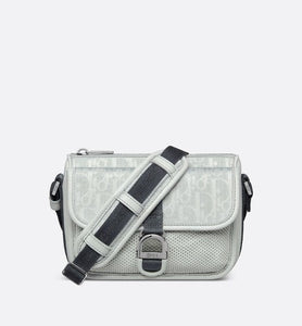 Mini Dior Aqua DIOR AND PARLEY Bag with Strap • Ice Parley Ocean Plastic® Dior Oblique Mirage Nylon