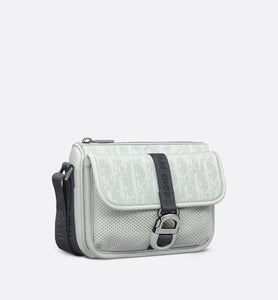 Mini Dior Aqua DIOR AND PARLEY Bag with Strap • Ice Parley Ocean Plastic® Dior Oblique Mirage Nylon