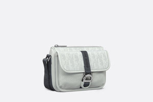 Mini Dior Aqua DIOR AND PARLEY Bag with Strap • Ice Parley Ocean Plastic® Dior Oblique Mirage Nylon