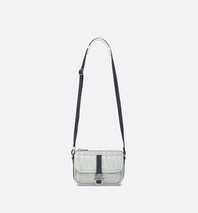 Mini Dior Aqua DIOR AND PARLEY Bag with Strap • Ice Parley Ocean Plastic® Dior Oblique Mirage Nylon