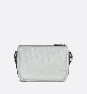 Mini Dior Aqua DIOR AND PARLEY Bag with Strap • Ice Parley Ocean Plastic® Dior Oblique Mirage Nylon