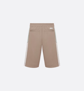 Track Shorts • Beige Cotton-Blend Jersey