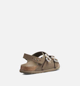 DIOR by BIRKENSTOCK Milano Sandal • Khaki Nubuck Calfskin