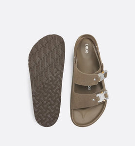 DIOR by BIRKENSTOCK Milano Sandal • Khaki Nubuck Calfskin
