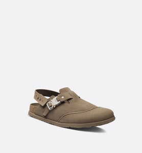 DIOR by BIRKENSTOCK Tokio Mule • Khaki Nubuck Calfskin