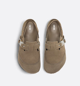 DIOR by BIRKENSTOCK Tokio Mule • Khaki Nubuck Calfskin