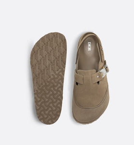 DIOR by BIRKENSTOCK Tokio Mule • Khaki Nubuck Calfskin