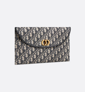 30 Montaigne Avenue Pouch with Flap • Blue Dior Oblique Jacquard