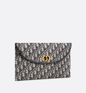 30 Montaigne Avenue Pouch with Flap • Blue Dior Oblique Jacquard