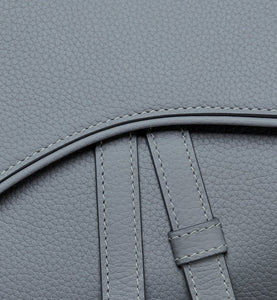 Saddle Bag • Dior Gray Grained Calfskin