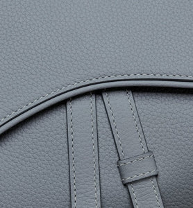 Saddle Bag • Dior Gray Grained Calfskin