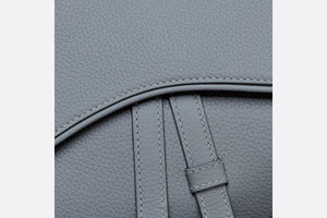 Saddle Bag • Dior Gray Grained Calfskin