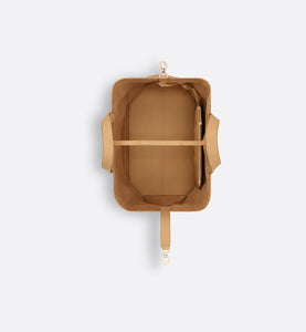 Large Dior Toujours Bag • Medium Tan Macrocannage Calfskin