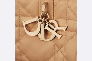 Large Dior Toujours Bag • Medium Tan Macrocannage Calfskin
