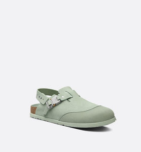 DIOR by BIRKENSTOCK Tokio Mule • Pastel Green Nubuck Calfskin