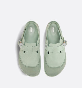 DIOR by BIRKENSTOCK Tokio Mule • Pastel Green Nubuck Calfskin
