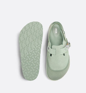 DIOR by BIRKENSTOCK Tokio Mule • Pastel Green Nubuck Calfskin