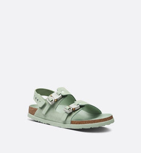 DIOR by BIRKENSTOCK Milano Sandal • Pastel Green Nubuck Calfskin