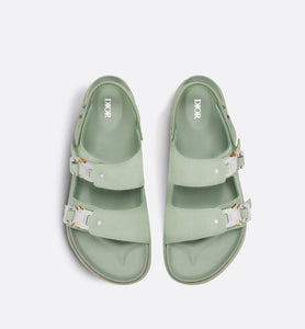 DIOR by BIRKENSTOCK Milano Sandal • Pastel Green Nubuck Calfskin