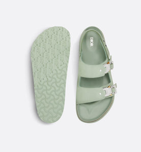 DIOR by BIRKENSTOCK Milano Sandal • Pastel Green Nubuck Calfskin