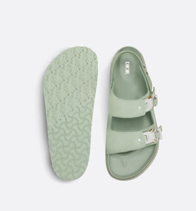 DIOR by BIRKENSTOCK Milano Sandal • Pastel Green Nubuck Calfskin