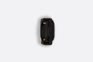 Mini Lady Dior Bag • Black Cannage Cotton with Micropearl Embroidery