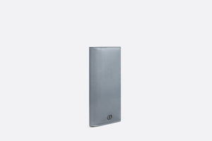 Vertical Long Wallet • Dior Gray Grained Calfskin with CD Icon Signature