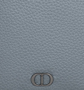 Vertical Long Wallet • Dior Gray Grained Calfskin with CD Icon Signature