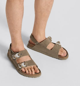 DIOR×BIRKENSTOCK ミラノsize42 Dior X Birkenstock Milano Black Suede and Nubuck Buckle
