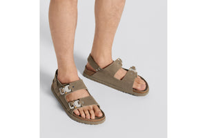 DIOR by BIRKENSTOCK Milano Sandal • Khaki Nubuck Calfskin