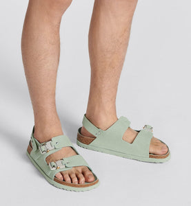 DIOR by BIRKENSTOCK Milano Sandal • Pastel Green Nubuck Calfskin