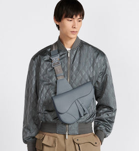 Saddle Bag • Dior Gray Grained Calfskin