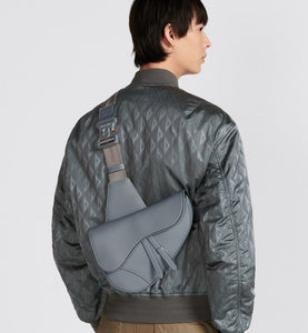 Saddle Bag • Dior Gray Grained Calfskin