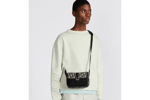 Mini Dior Aqua Bag with Strap • Beige and Black Dior Oblique Jacquard