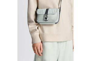Mini Dior Aqua DIOR AND PARLEY Bag with Strap • Ice Parley Ocean Plastic® Dior Oblique Mirage Nylon