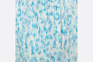 Kid's Track Shorts • Light Blue and Ivory Dior Oblique Dip-Dye Printed Cotton Fleece