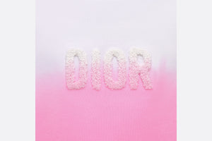 Kid's T-Shirt • Ivory and Pop Pink Dip-Dye Printed Cotton Jersey