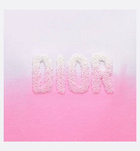 Kid's T-Shirt • Ivory and Pop Pink Dip-Dye Printed Cotton Jersey