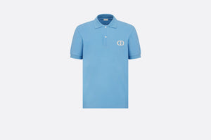 CD Icon Polo Shirt • Blue Cotton Piqué