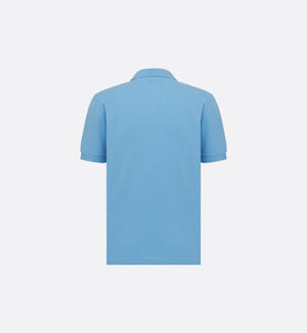 CD Icon Polo Shirt • Blue Cotton Piqué
