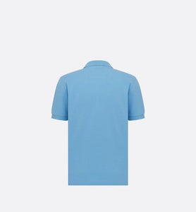 CD Icon Polo Shirt • Blue Cotton Piqué