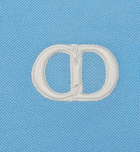 CD Icon Polo Shirt • Blue Cotton Piqué