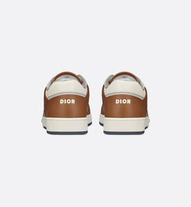 B27 Low-Top Sneaker • Brown and Cream Smooth Calfskin with Beige and Black Dior Oblique Jacquard