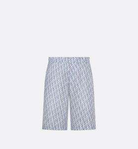 Dior Oblique Bermuda Shorts • Blue Striped Silk Twill
