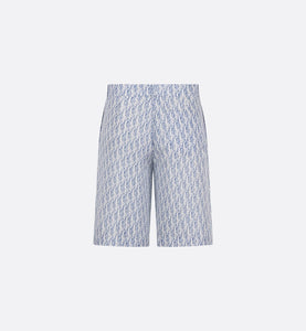 Dior Oblique Bermuda Shorts • Blue Striped Silk Twill
